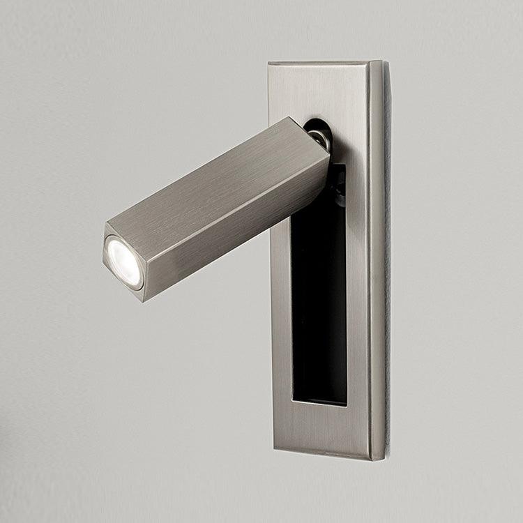 Eskil Bedside Wall Lights, Recessed Reading Sconce, Folds Flush, Pull Switch, 3000K Warm White