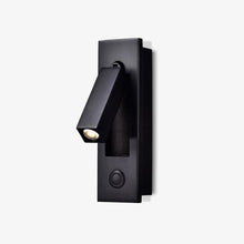 Embedded Bedside Sconce — Matt Black finish, front view