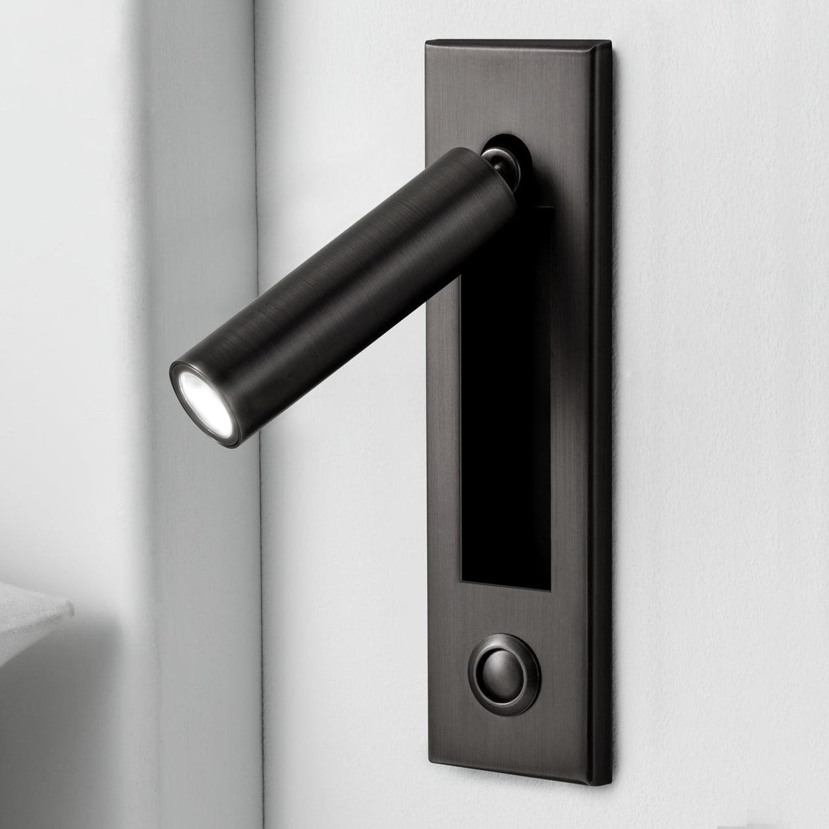 Eskil Bedside Wall Lights, Recessed Reading Sconce, Folds Flush, Pull Switch, 3000K Warm White