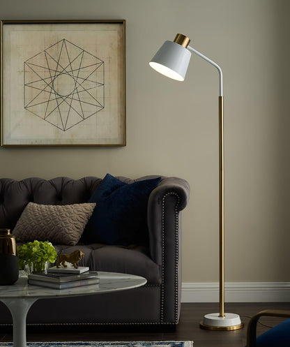 Emmental floor lamp base and slim pole detail