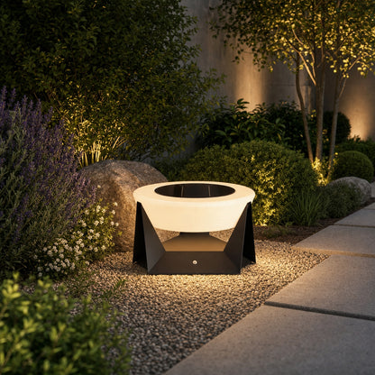 Titan Solar Outdoor Post Light, LED Pillar & Column Design, Aluminum, Warm Glow