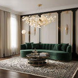 Kaori Leaf Chandelier, Ginkgo Leaf Design, 7 Sizes, Gold, Nickel, Black or White Finish