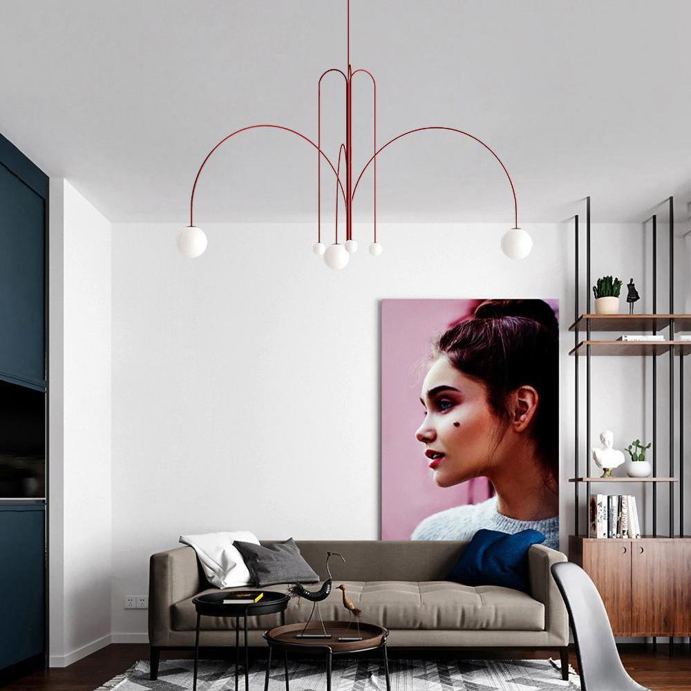 Soren Kitchen Island Pendant Light Fixture, Pendant Light Lamp, 1 or 6 Heads, 4 Colors