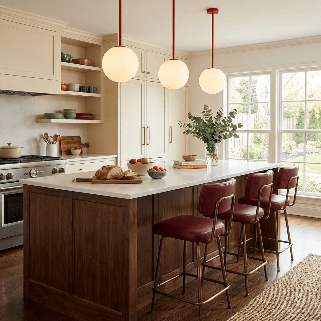 Soren Kitchen Island Pendant Light Fixture, Pendant Light Lamp, 1 or 6 Heads, 4 Colors