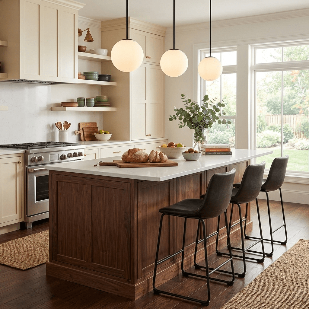 Soren Kitchen Island Pendant Light Fixture, Pendant Light Lamp, 1 or 6 Heads, 4 Colors