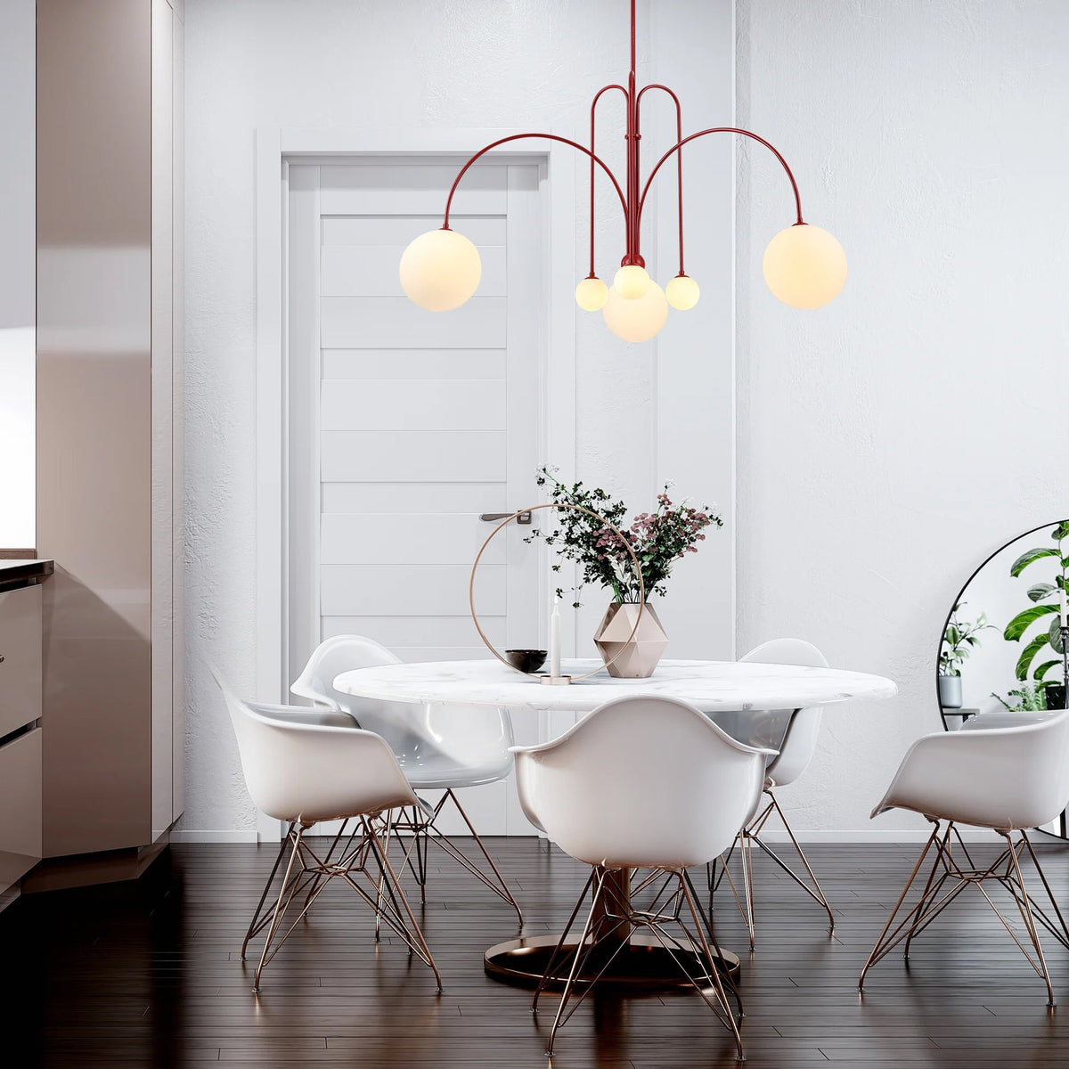 Soren Kitchen Island Pendant Light Fixture, Pendant Light Lamp, 1 or 6 Heads, 4 Colors