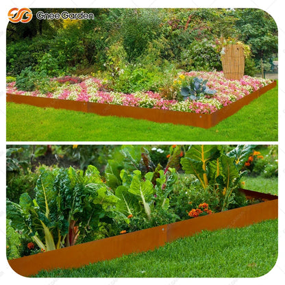 Steel Landscape Edging Border, 6-Pack, Corrosion-Resistant, Garden Lawn & Flower Bed