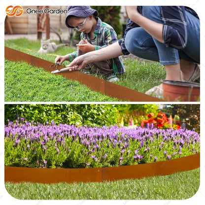 Steel Landscape Edging Border, 6-Pack, Corrosion-Resistant, Garden Lawn & Flower Bed
