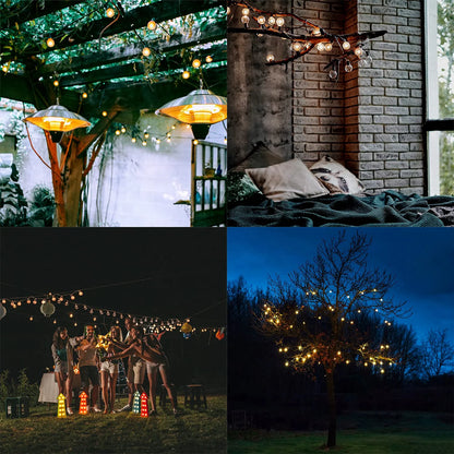 Solar G40 String Lights – 100 Ft Waterproof Outdoor Patio & Garden Lights