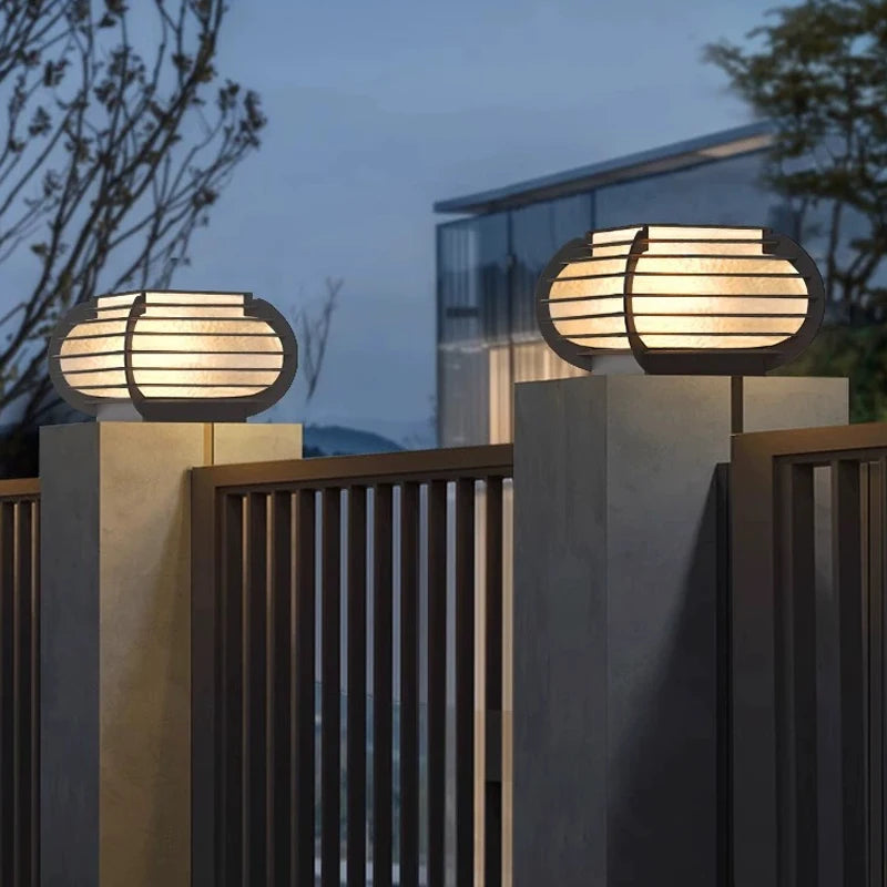 Column Outdoor LED Post Light, Gate & Pillar Design, Dimmable Stainless Steel