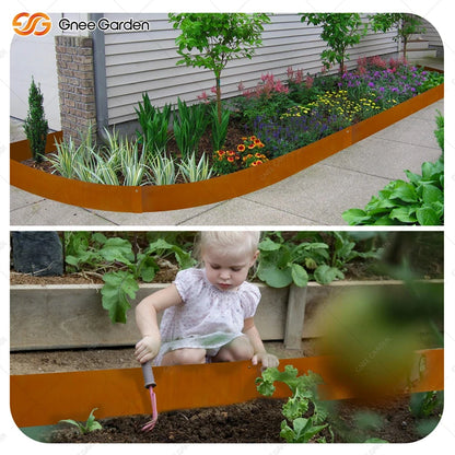 Steel Landscape Edging Border, 6-Pack, Corrosion-Resistant, Garden Lawn & Flower Bed