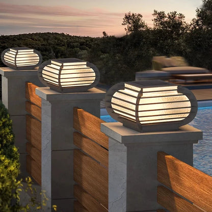 Column Outdoor LED Post Light, Gate & Pillar Design, Dimmable Stainless Steel