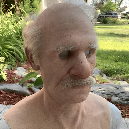 Realistic Old Man Halloween Mask, Full Head Latex, 23 Character Styles
