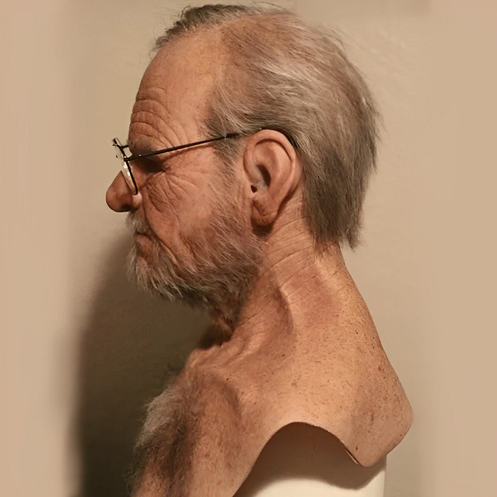 Full head latex Halloween character mask from the 23-style range, view 2