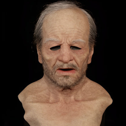 Full head latex Halloween character mask from the 23-style range, view 3