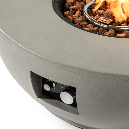 Round Column Gas Fire Pit, 50,000 BTU, ETL Certified, Propane & Natural Gas, Outdoor