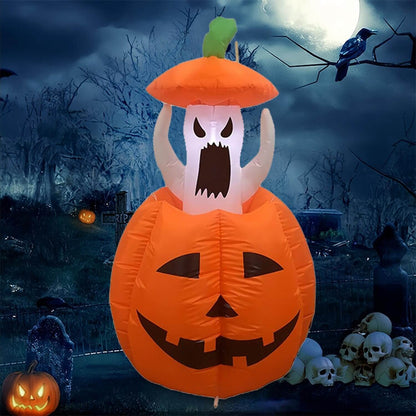 Animated LED ghost and pumpkin Halloween inflatable, additional product view