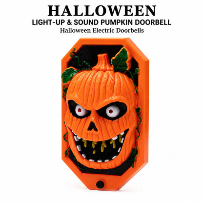 Green Halloween pop-up spider doorbell decoration