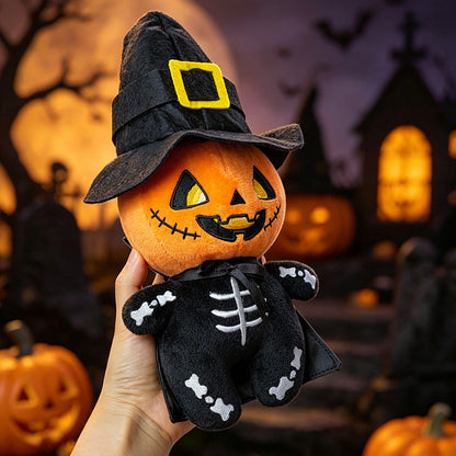 Witch hat detail on Halloween character plush toy