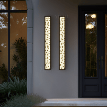 Ukray – Modern Linear LED Outdoor Wall Light, Black, Warm White