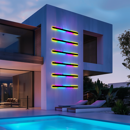 Haylen RGB – Outdoor Linear LED Wall Light, Color Changing, IP65 Waterproof