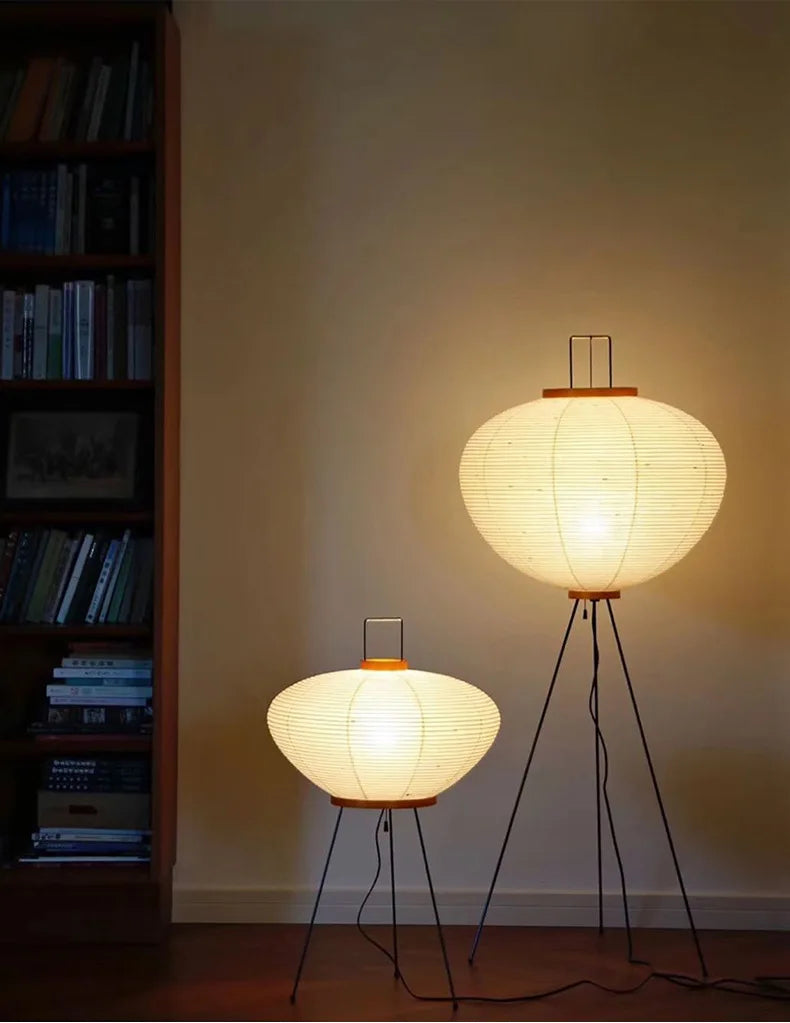Rice paper ball floor lamp foot switch detail