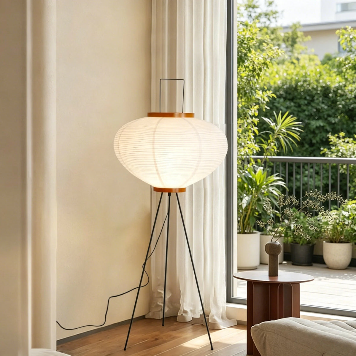 Rice paper floor lamp size comparison