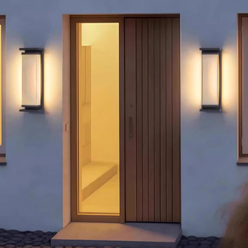 Edge Modern Outdoor LED Wall Light, Waterproof, Black Stainless Steel, Slim Linear Sconce