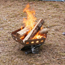 Luling HP480J Stainless Steel Outdoor Fire Pit, Laser Cut, Portable Camping & Backyard