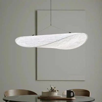 Kinu Silk Fabric Pendant Chandelier, Wabi-Sabi Design, Warm Ambient Glow