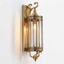 Lars Vintage Outdoor Porch Light, Mid-Century LED Wall Sconce, Copper & Bronze