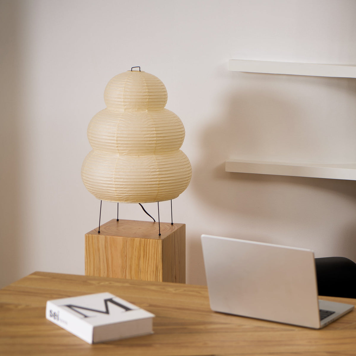Kumo Lamps for Table, Japanese Lantern Table Lamps, White, 9 Sizes, Living Room & Bedside