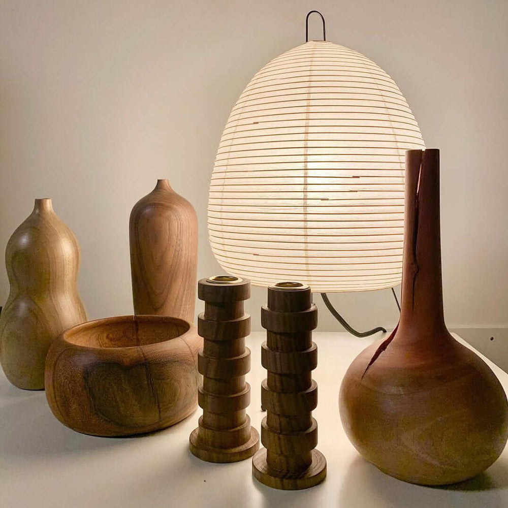 Kumo Lamps for Table, Japanese Lantern Table Lamps, White, 9 Sizes, Living Room & Bedside