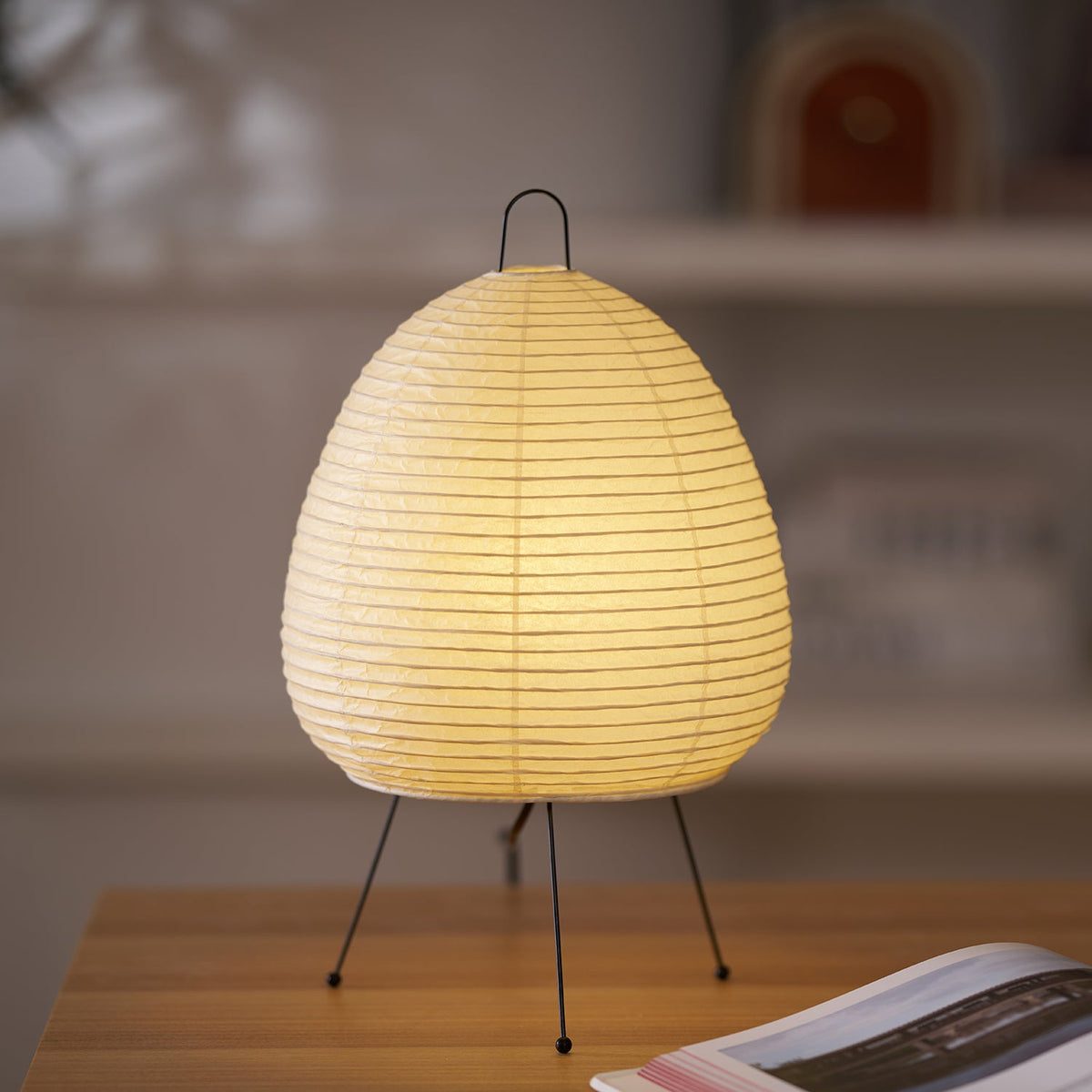 Kumo Lamps for Table, Japanese Lantern Table Lamps, White, 9 Sizes, Living Room & Bedside