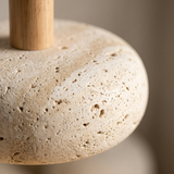 Sorano Island Kitchen Lighting Pendant, Travertine Stone Pendant Light for Dining & Bedside