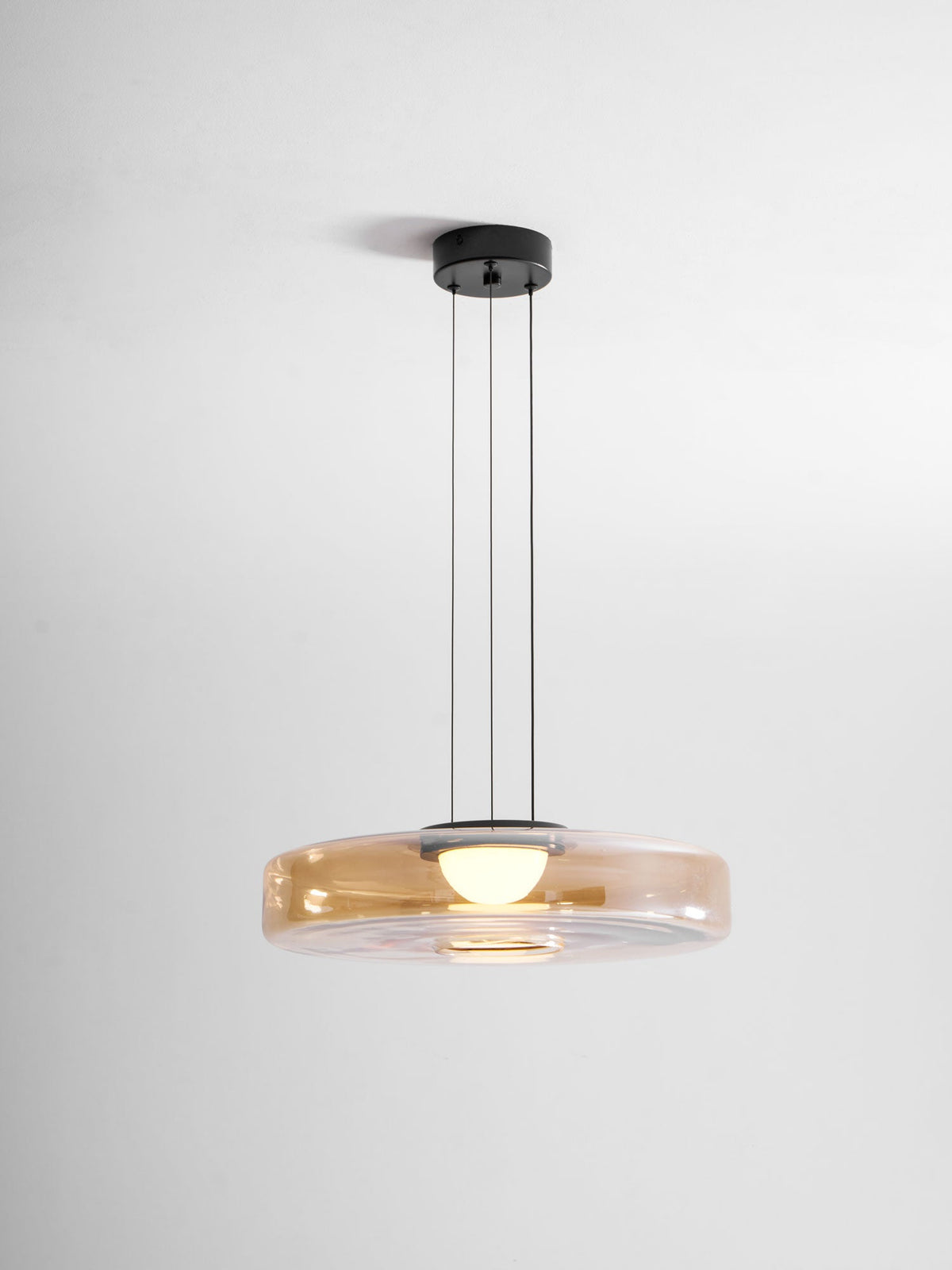 Kitchen Island Pendant Light Fixture, Layered Pendant Lamp, Smoke Grey, Green, Amber