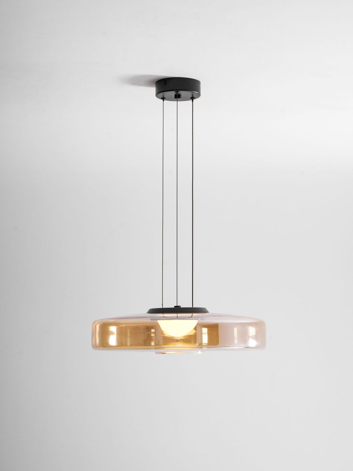 Kitchen Island Pendant Light Fixture, Layered Pendant Lamp, Smoke Grey, Green, Amber