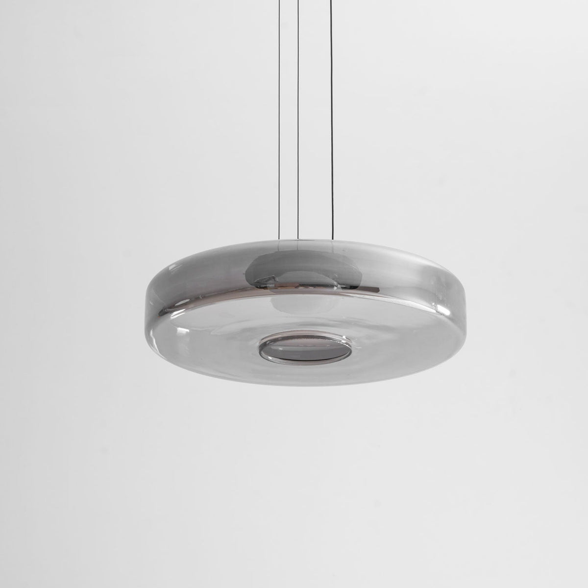Kitchen Island Pendant Light Fixture, Layered Pendant Lamp, Smoke Grey, Green, Amber