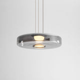 Kitchen Island Pendant Light Fixture, Layered Pendant Lamp, Smoke Grey, Green, Amber