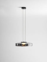 Kitchen Island Pendant Light Fixture, Layered Pendant Lamp, Smoke Grey, Green, Amber
