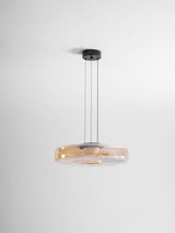 Kitchen Island Pendant Light Fixture, Layered Pendant Lamp, Smoke Grey, Green, Amber