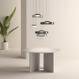 Kitchen Island Pendant Light Fixture, Layered Pendant Lamp, Smoke Grey, Green, Amber