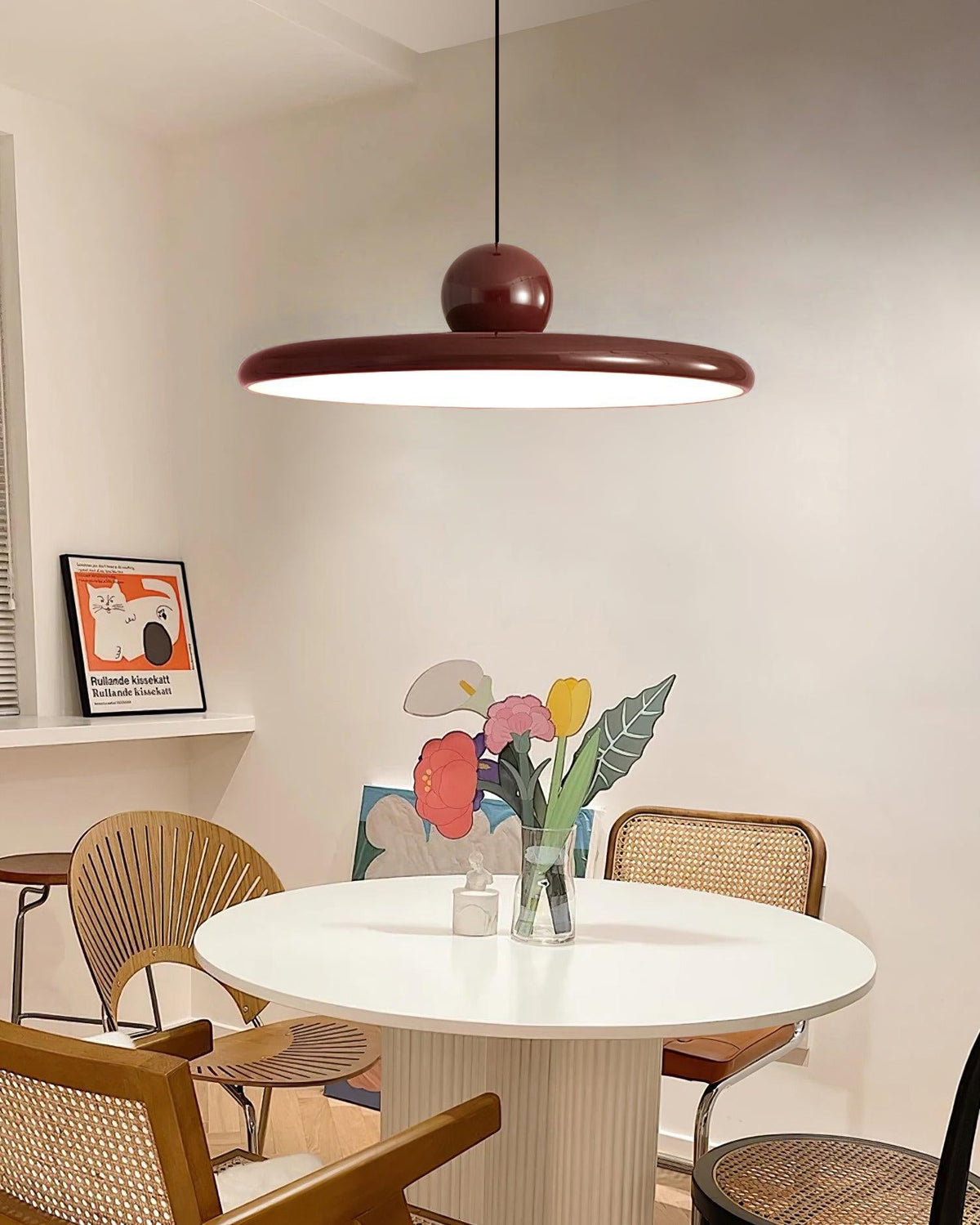 Eira Swag Lamp, Plug-In Pendant Swag Light Fixture, Hanging Ceiling Light with 2 Hooks
