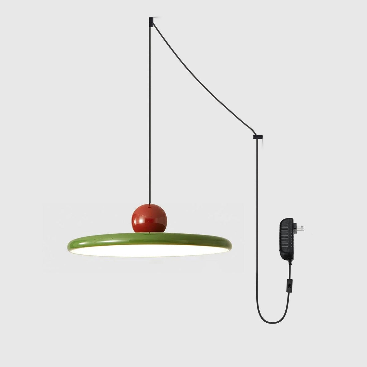 Eira Swag Lamp, Plug-In Pendant Swag Light Fixture, Hanging Ceiling Light with 2 Hooks