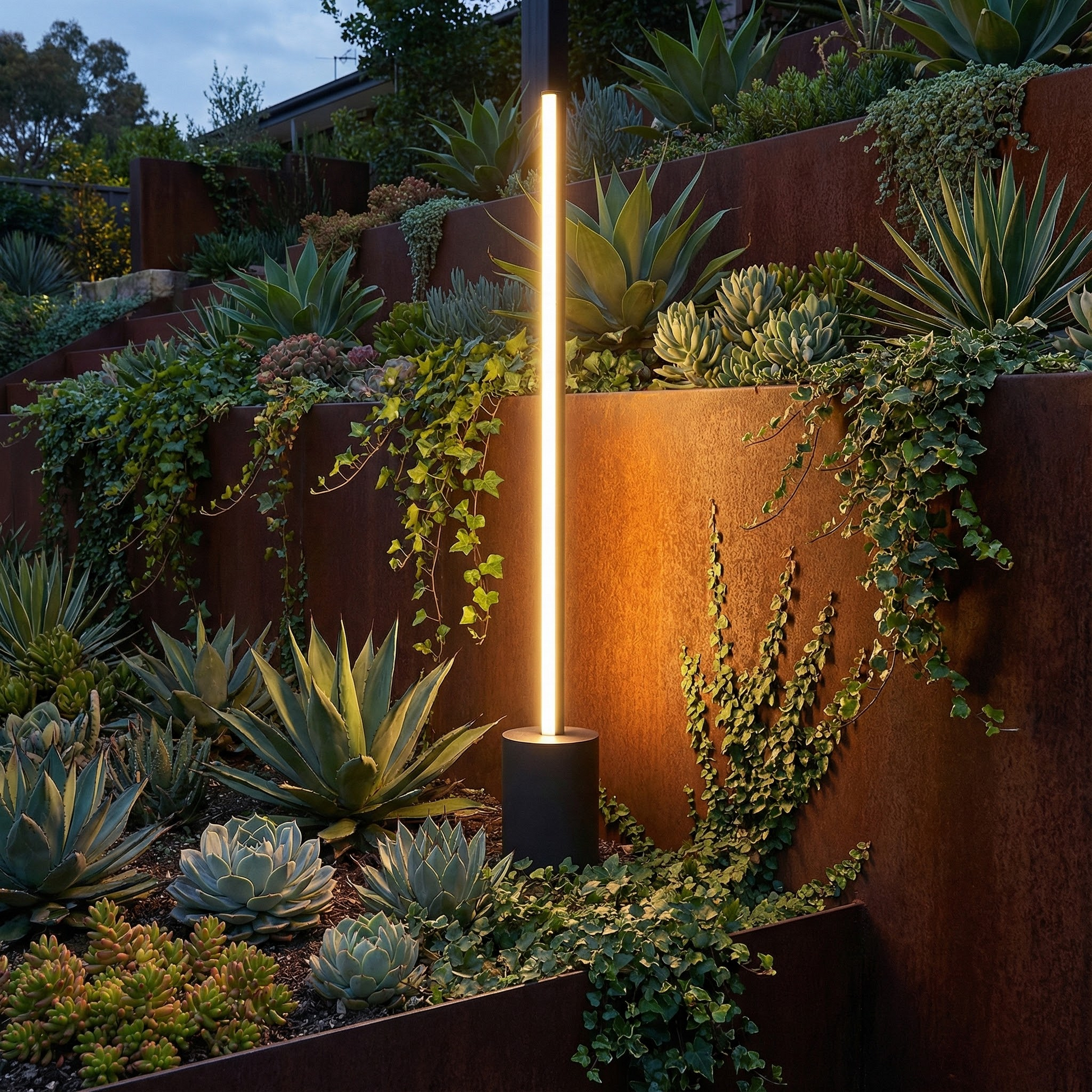 Halden Linear LED Pathway Light Bar, Matte Black, IP65 Weatherproof