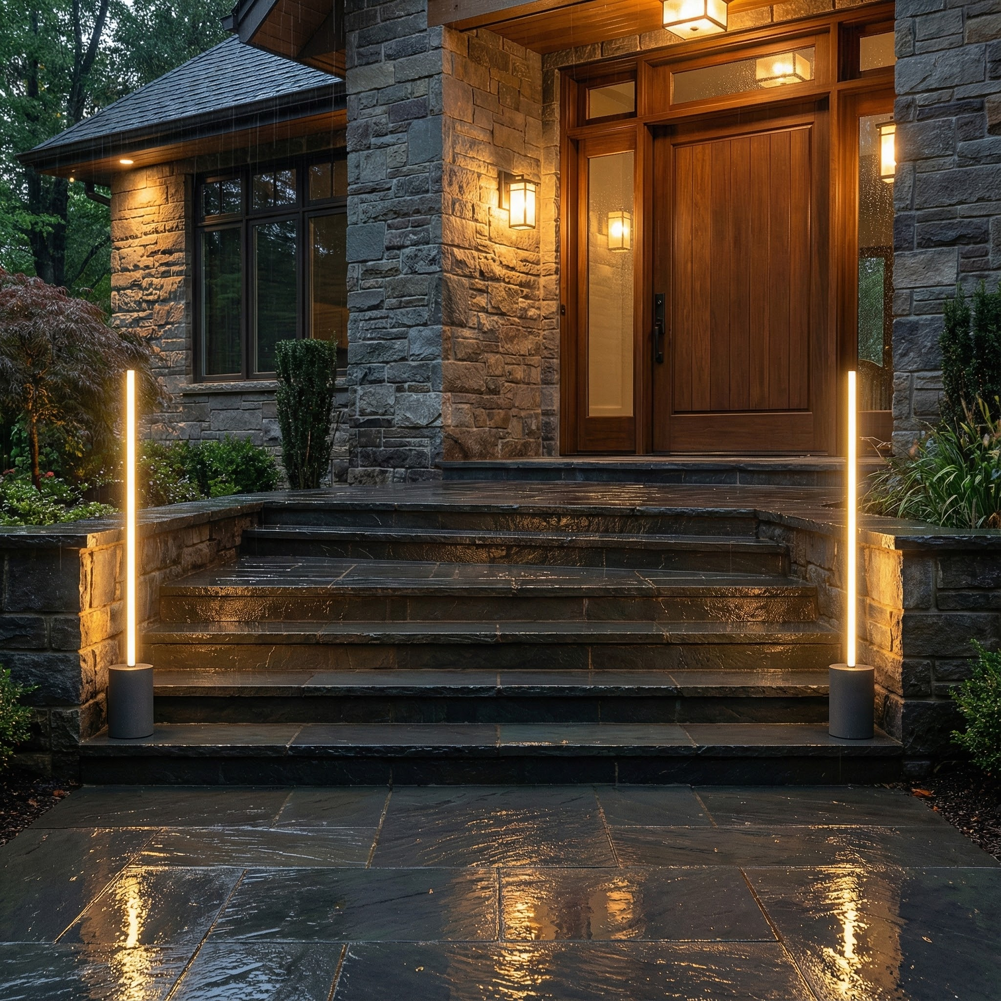 Halden Linear LED Pathway Light Bar, Matte Black, IP65 Weatherproof