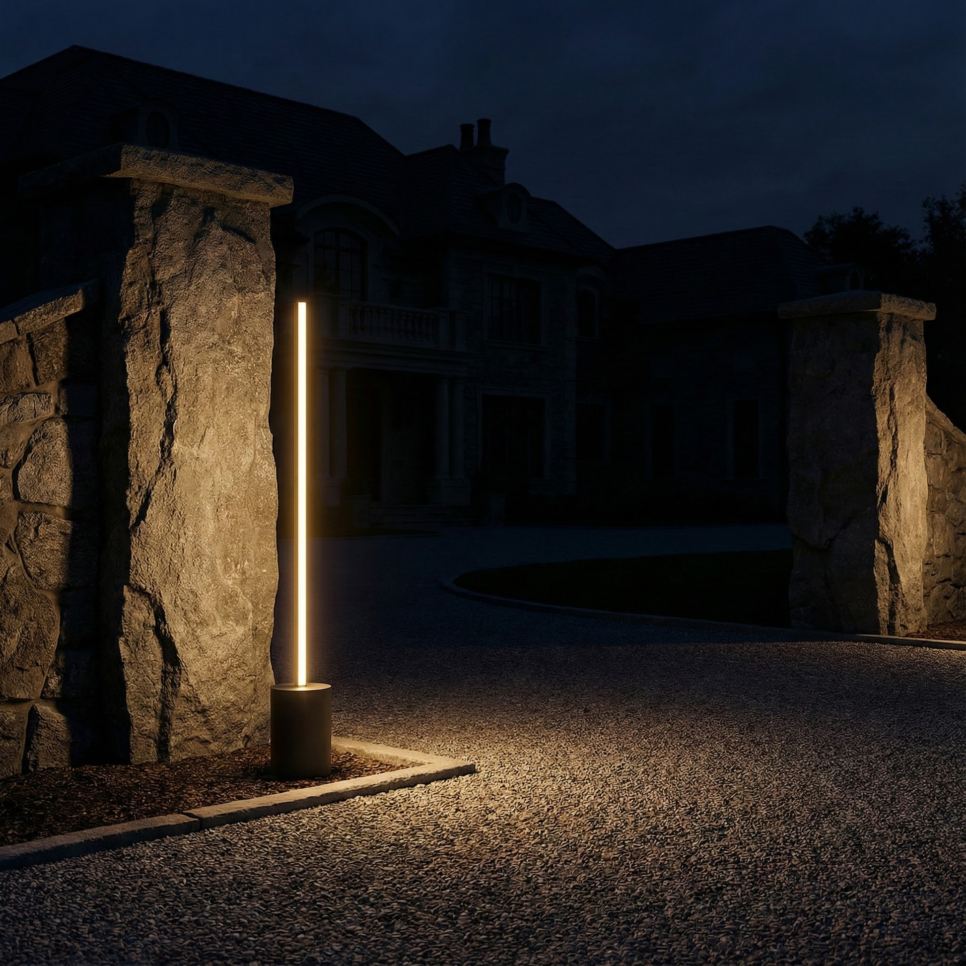 Halden Linear LED Pathway Light Bar, Matte Black, IP65 Weatherproof