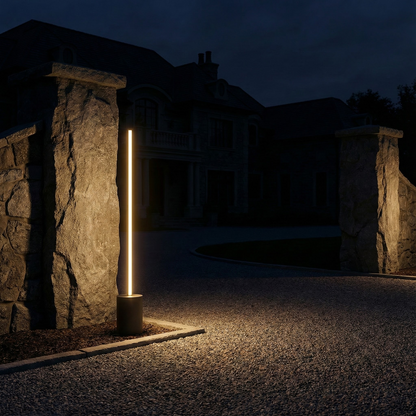Halden Linear LED Pathway Light Bar, Matte Black, IP65 Weatherproof