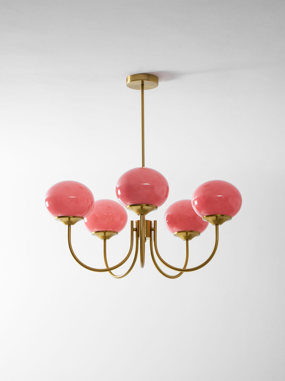 Cloudlet Modern Chandelier, Hand-Sprayed Glass Shades, Adjustable Drop