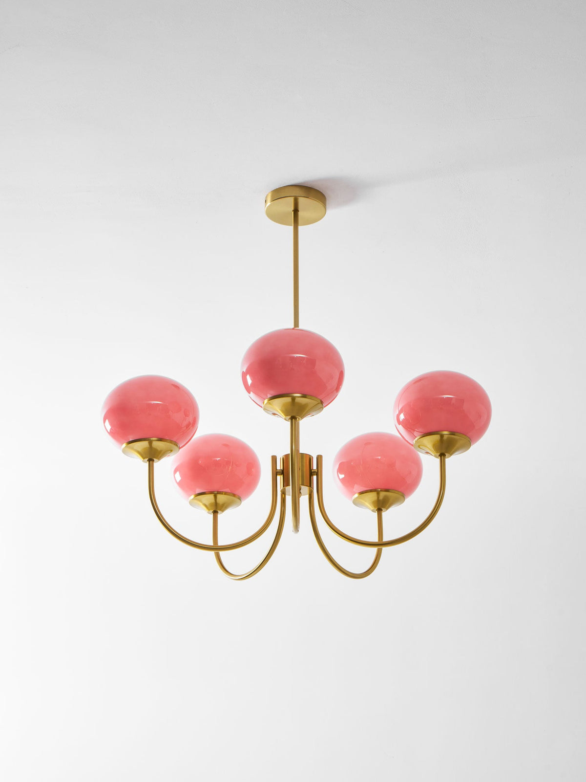 Cloudlet Modern Chandelier, Hand-Sprayed Glass Shades, Adjustable Drop